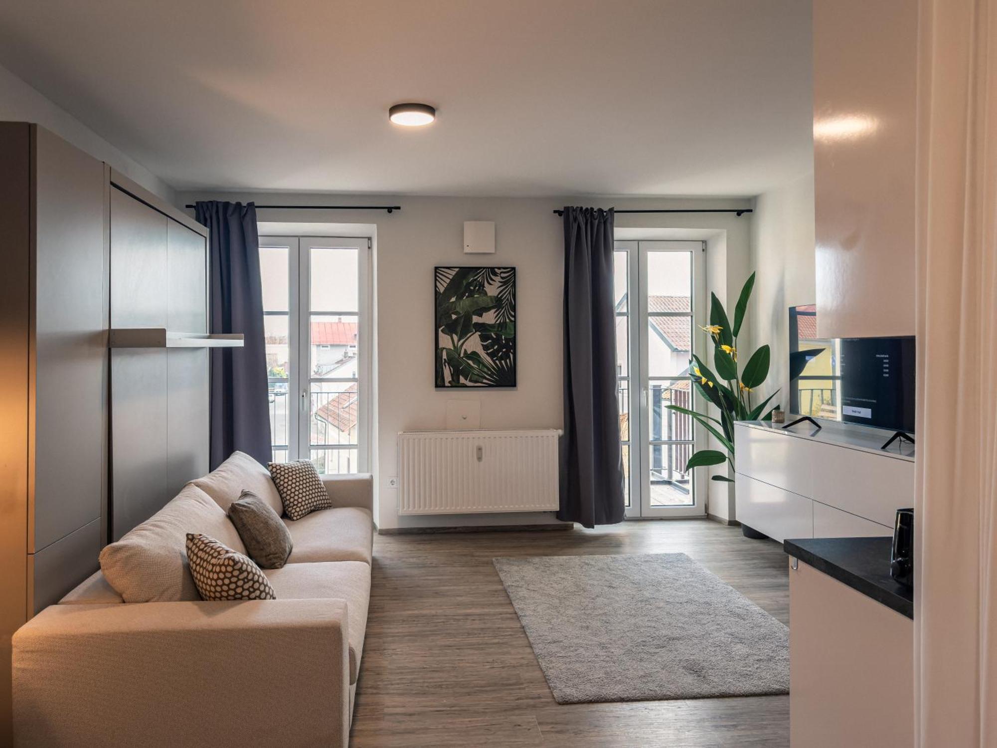 Crest - Riverside Lofts Mit Parken I Balkon I Kueche I Regendusche Pasawa Zewnętrze zdjęcie
